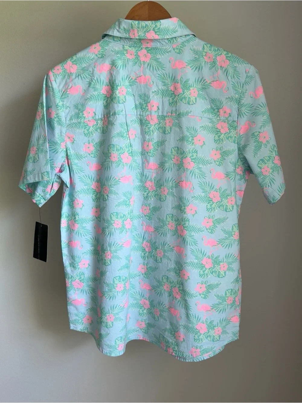 Hurley Men’s XL Flamingo Tropical Floral Button-Up Shirt NWT
